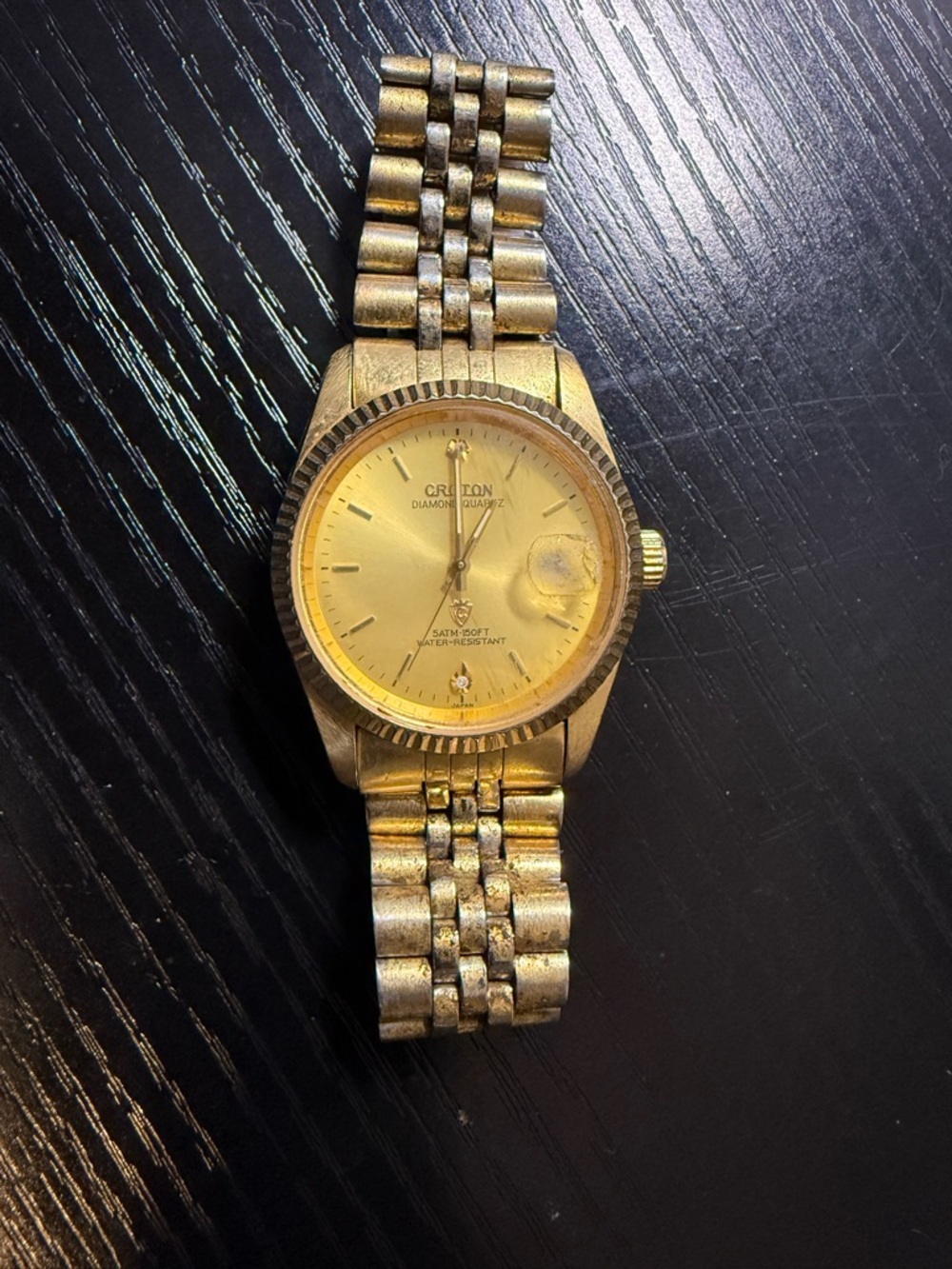 Croton Gold-Tone Men's Bracelet Watch